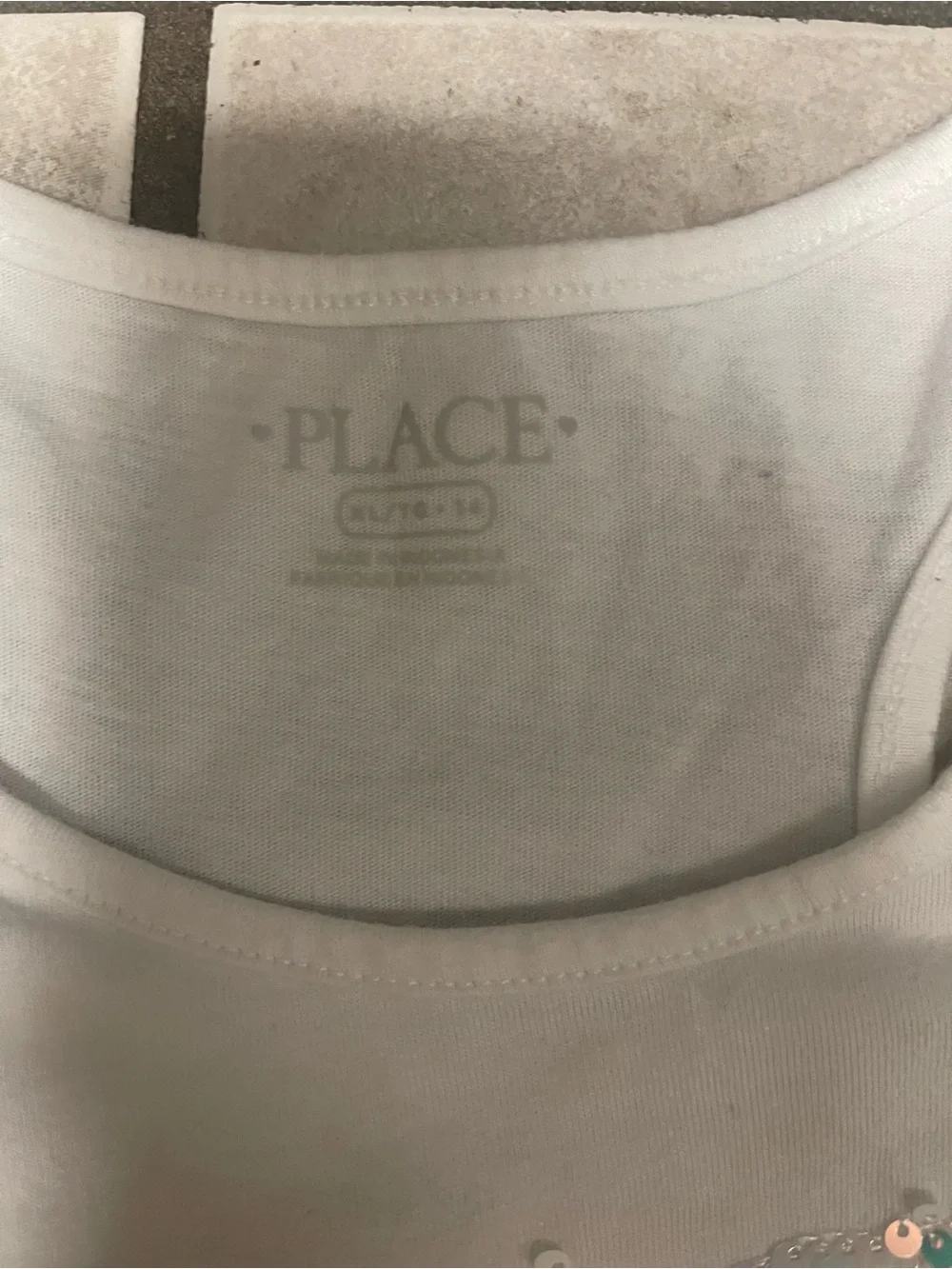 The Children’s Place White Tank & Navy Stripe Unicorn Dress